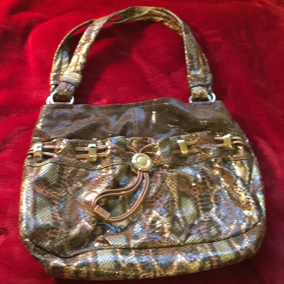 b. makowsky Handbags - B. Makowski Snake Print Satchel